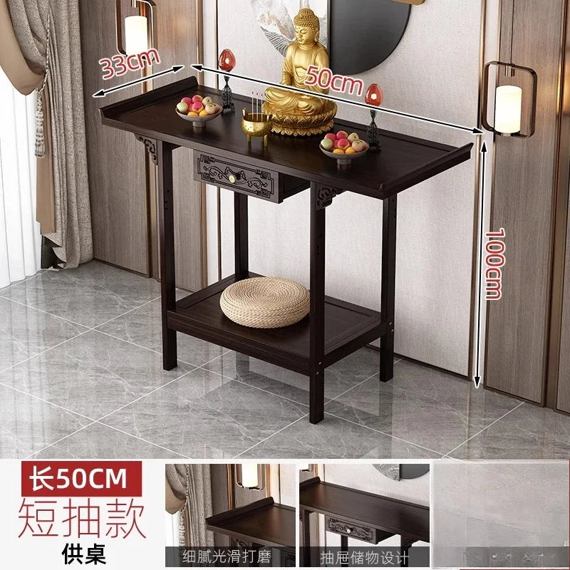 Standing Cabinet Altar – Buddha Table & Home Incense Offering Stand