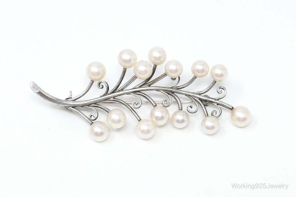 Antique K.T. Pearl Branch Sterling Silver Brooch Pin | Jewelry > Brooches, Pins & Clips | Wiccan Center