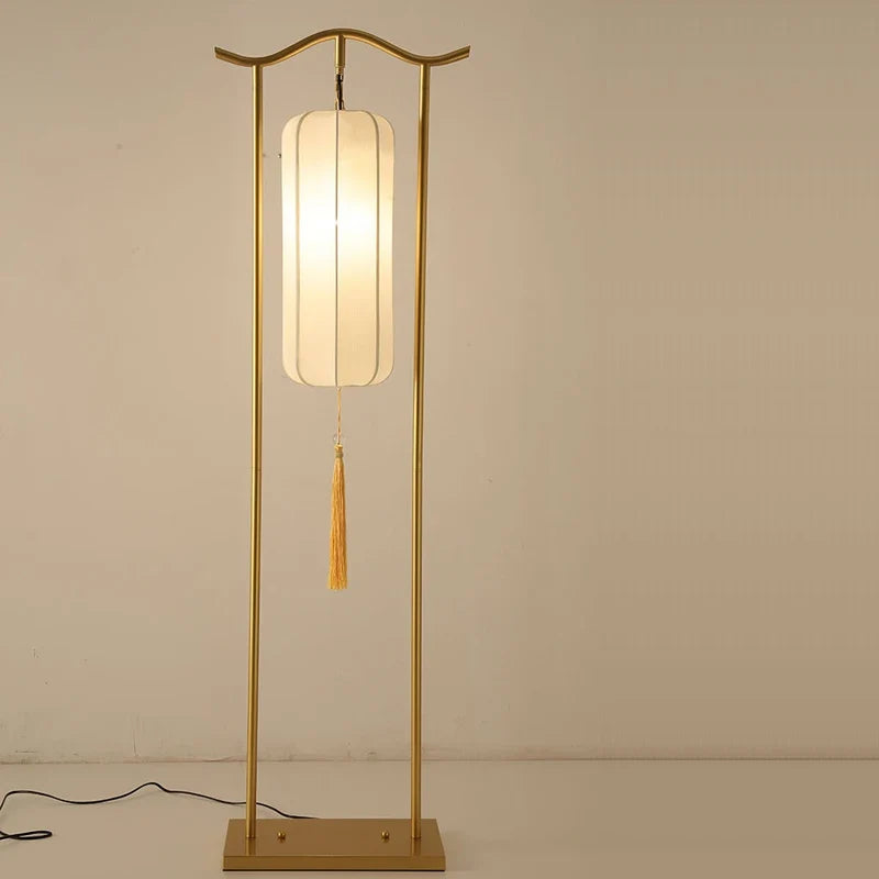 Chinese Classical Lantern Floor Lamps Fabric Standing Lights Living Room Bedroom Bedside Lighting Fixtures Luminaire Home Decor | Lighting | Wiccan Center
