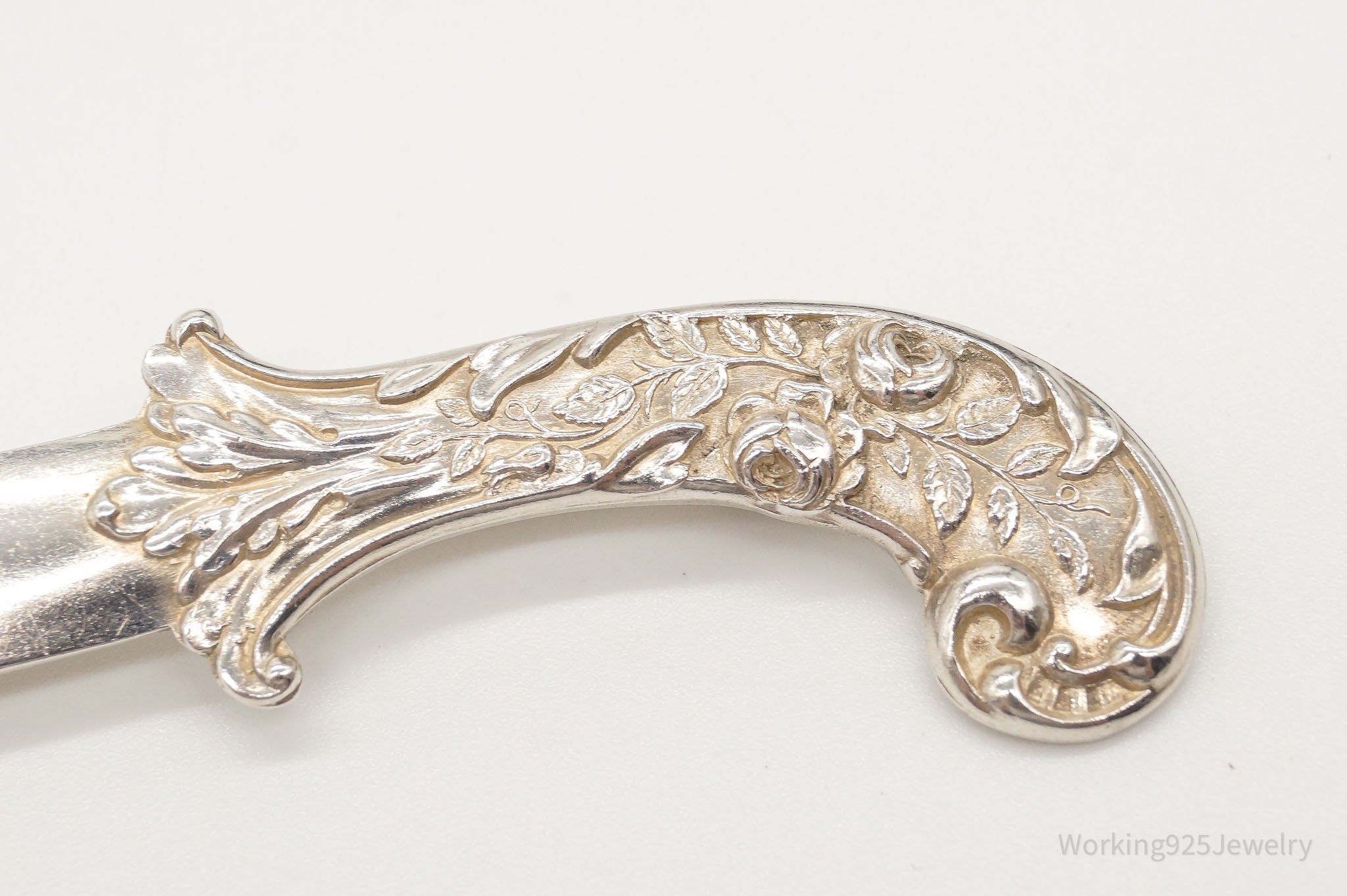 Large 1940s Victorian Revival Scimitar Sword Dagger Sterling Silver Pin Brooch | Jewelry > Brooches, Pins & Clips | Wiccan Center