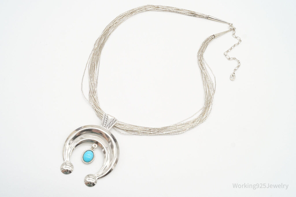 Vintage Western Designer Carolyn Pollack Turquoise Sterling Silver Necklace | Jewelry > Necklaces | Wiccan Center