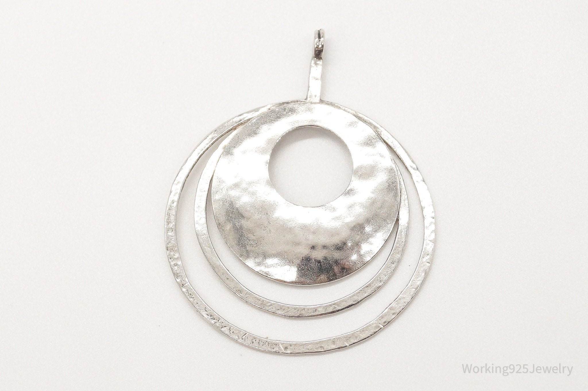 Retired Silpada Hammered Rings Sterling Silver Pendant | Jewelry > Necklaces > Pendants | Wiccan Center