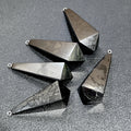Black Shungite Pendulum Crystal Point Beads Pendant Gemstone Jewelry Necklace Polished | Craft Supplies & Tools > Beads, Gems & Cabochons > Charms & Pendants > Pendants | Wiccan Center