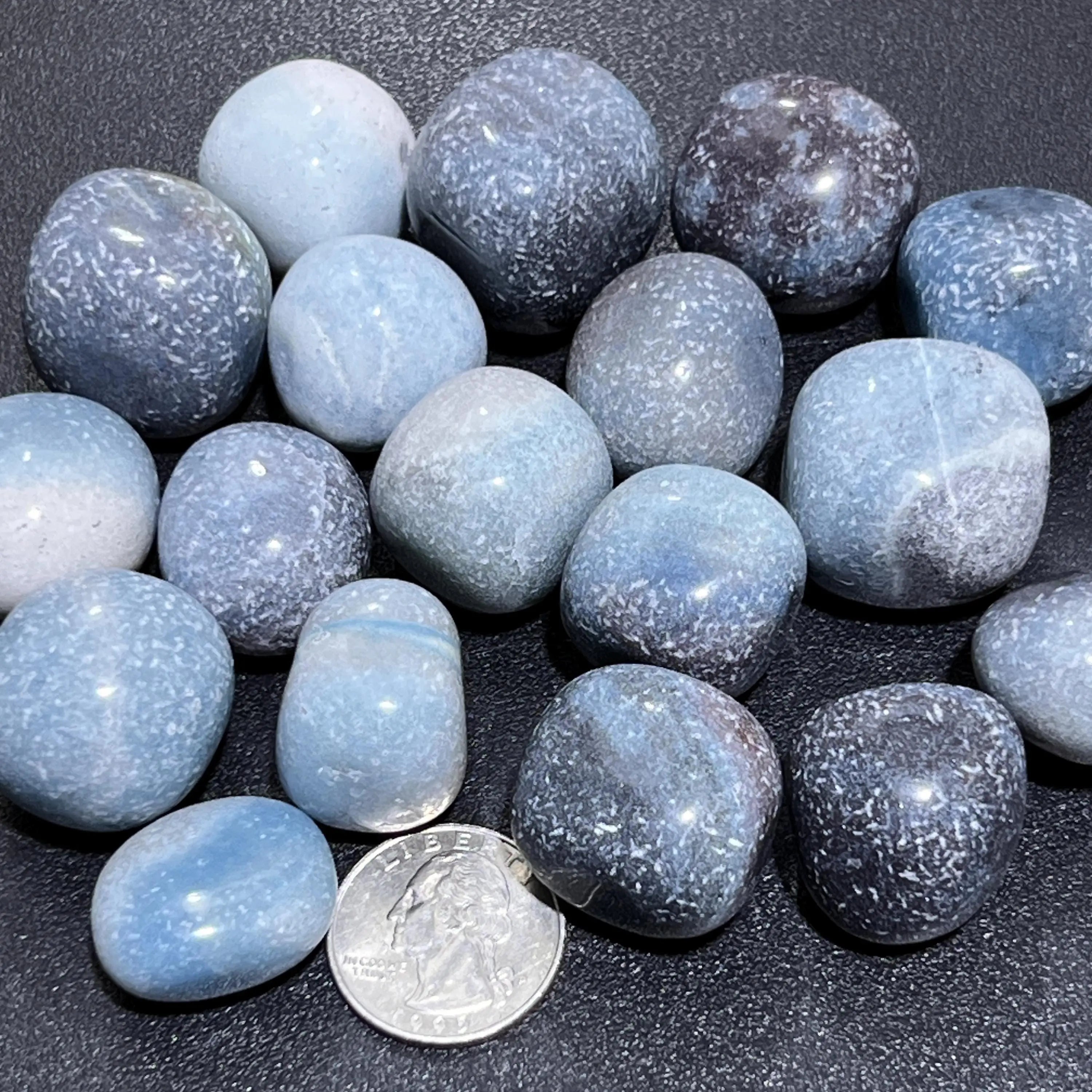 Blue Trolleite Tumbled Stones (Ascension Stone)(By The Piece or Pound) Gemstone Wholesale | Home & Living > Home Decor > Home Accents > Rocks & Geodes | Wiccan Center