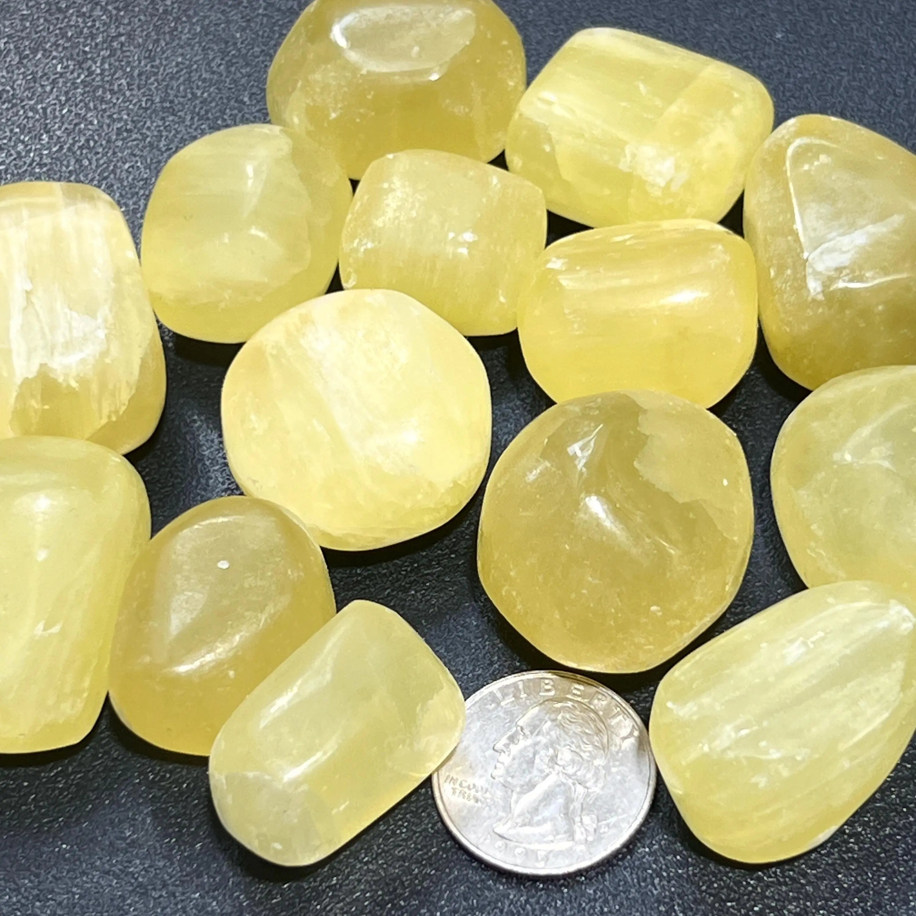 Lemon Yellow Calcite Tumbled Stones (By The Piece Or Pound) Bulk Wholesale | Home & Living > Home Decor > Home Accents > Rocks & Geodes | Wiccan Center