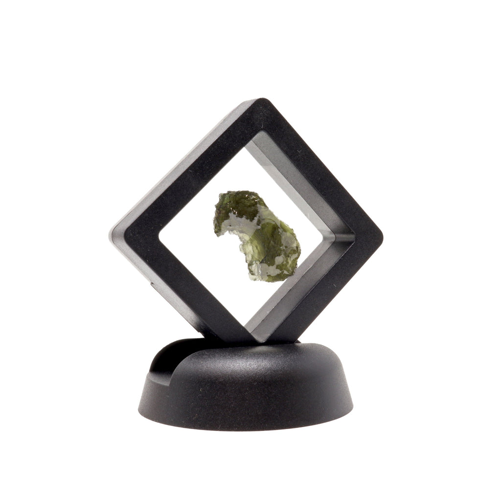 Moldavite Tektite Raw Nugget -Rugged "Wave" in Gel Case | Crystals & Minerals > Specimens | Wiccan Center
