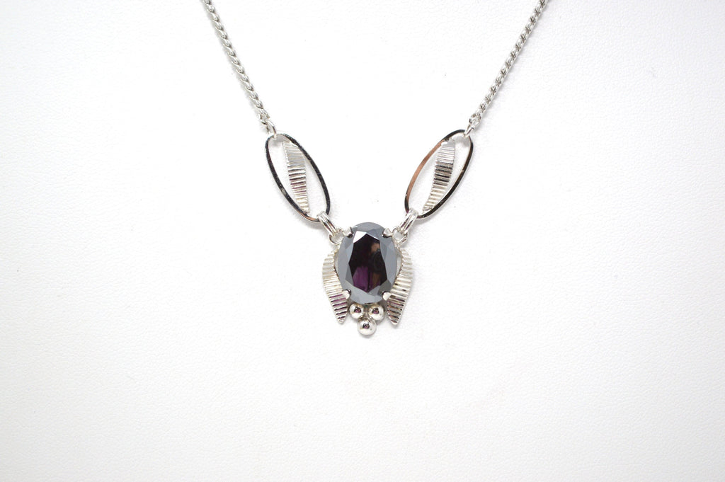 Vintage Designer Van Dell Hematite Sterling Silver Necklace - 16 Inch | Jewelry > Necklaces | Wiccan Center