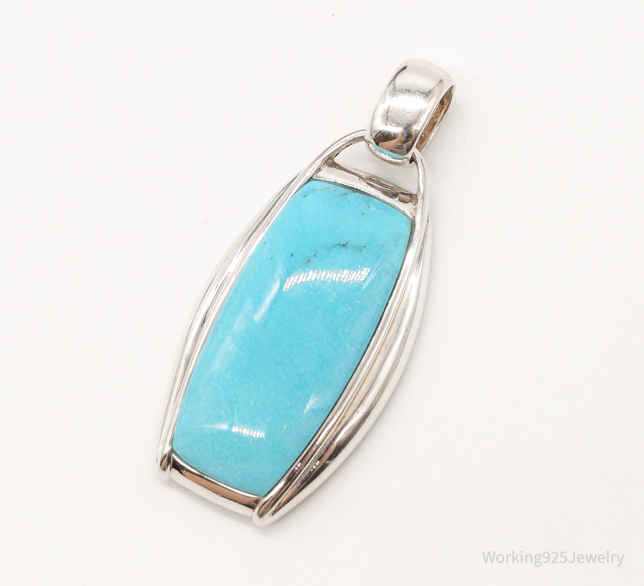 Large Designer SX Turquoise Sterling Silver Pendant | Jewelry > Necklaces > Pendants | Wiccan Center
