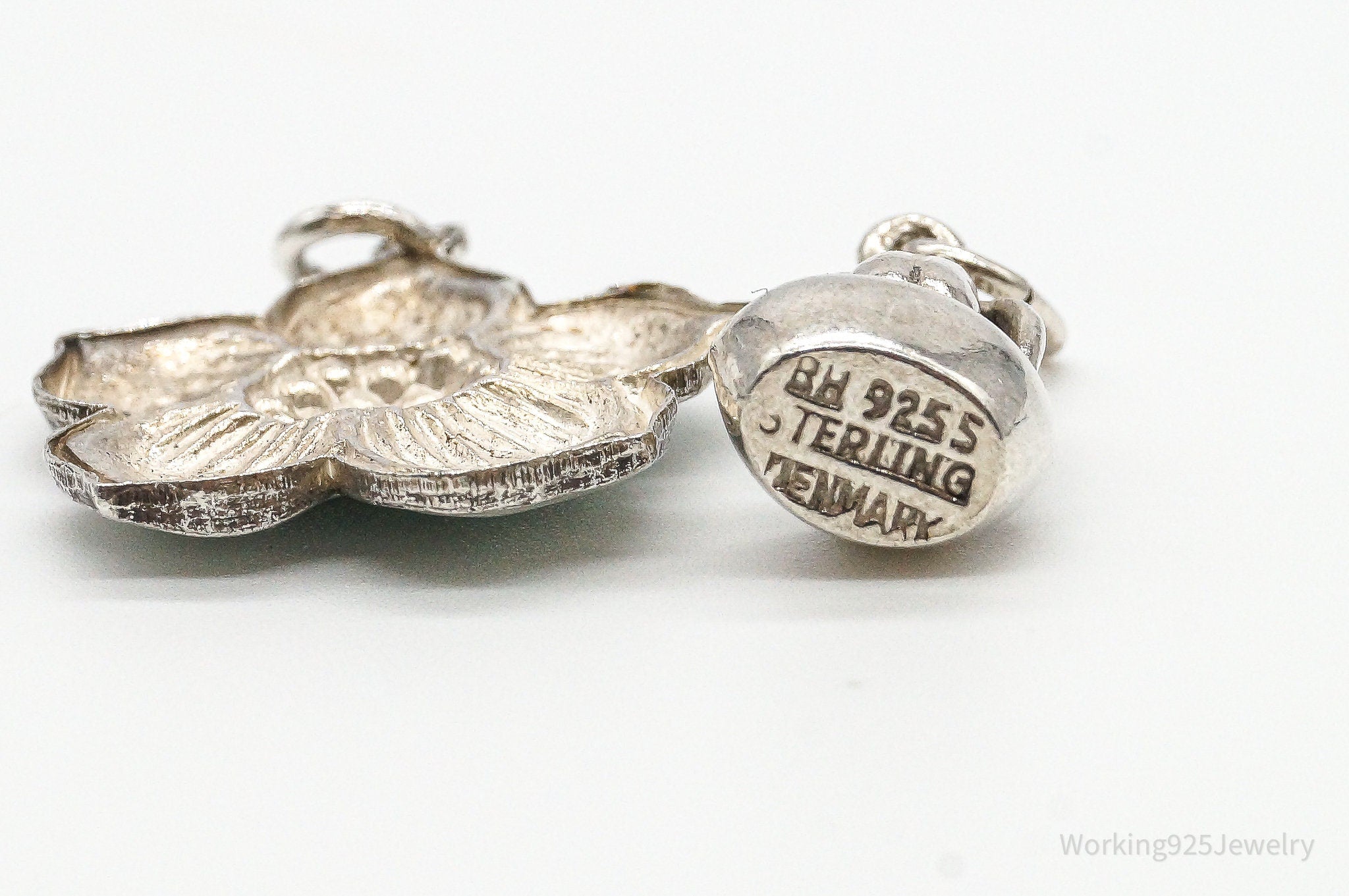 Vintage Modernist Enamel Flower Little Mermaid Sterling Silver Pendants | Jewelry > Necklaces > Pendants | Wiccan Center