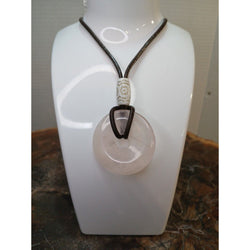 Rose Quartz Pendant Necklace — Handcrafted Natural Stone | CrystalCloud Company | Crystal Jewelry | Wiccan Center