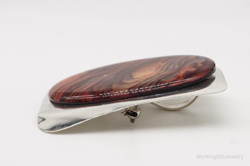 Vintage Vibrant Paua Shell Sterling Silver Brooch Pin Pendant | Jewelry > Brooches, Pins & Clips | Wiccan Center