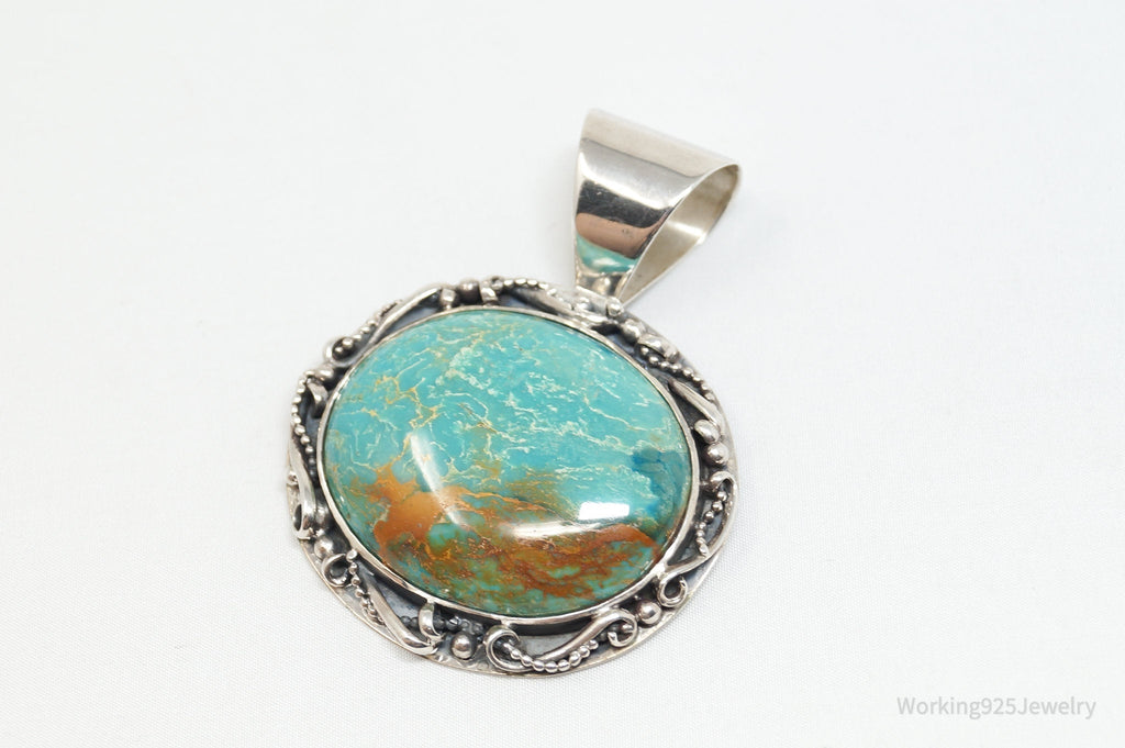 Vtg Designer Desert Rose Trading Co Turquoise Sterling Silver Necklace Pendant | Jewelry > Necklaces > Pendants | Wiccan Center