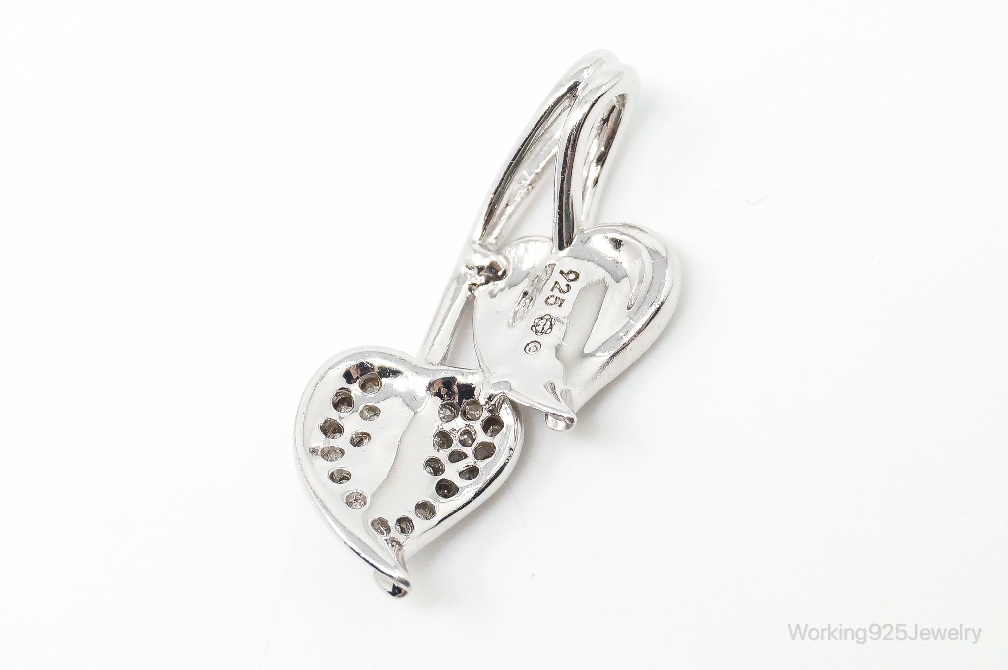 Vintage Cubic Zirconia Leaves Sterling Silver Necklace Pendant | Jewelry > Necklaces > Pendants | Wiccan Center