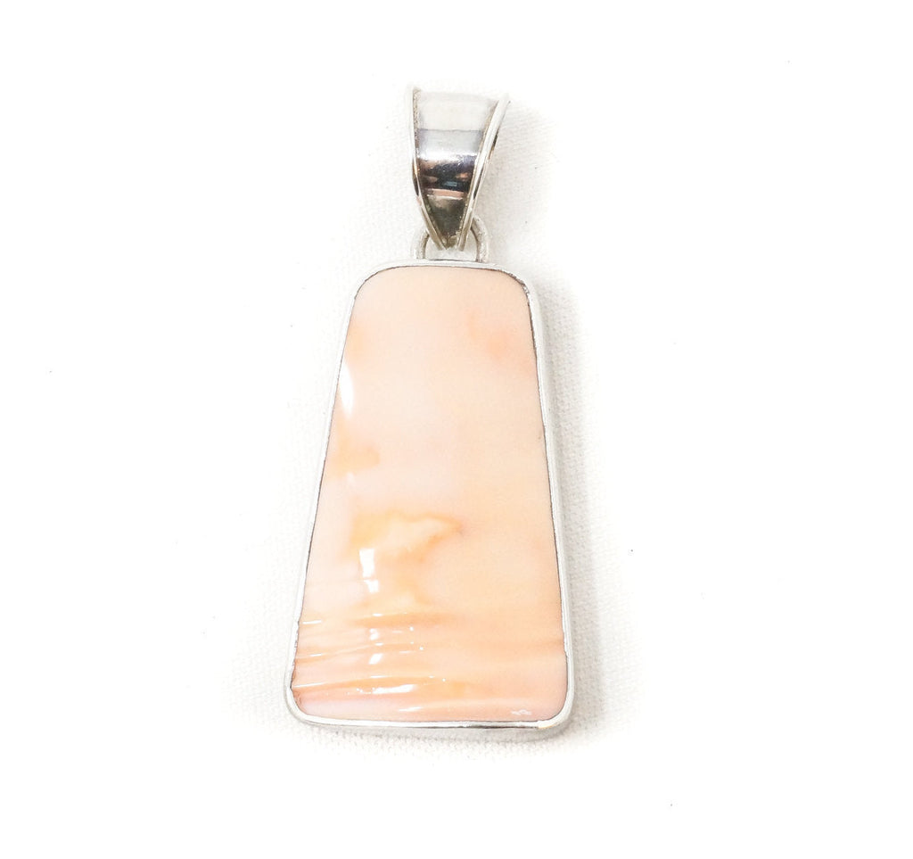 Vintage Peach Gemstone Sterling Silver Necklace Pendant | Jewelry > Necklaces > Pendants | Wiccan Center