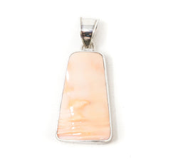 Vintage Peach Gemstone Sterling Silver Necklace Pendant | Jewelry > Necklaces > Pendants | Wiccan Center