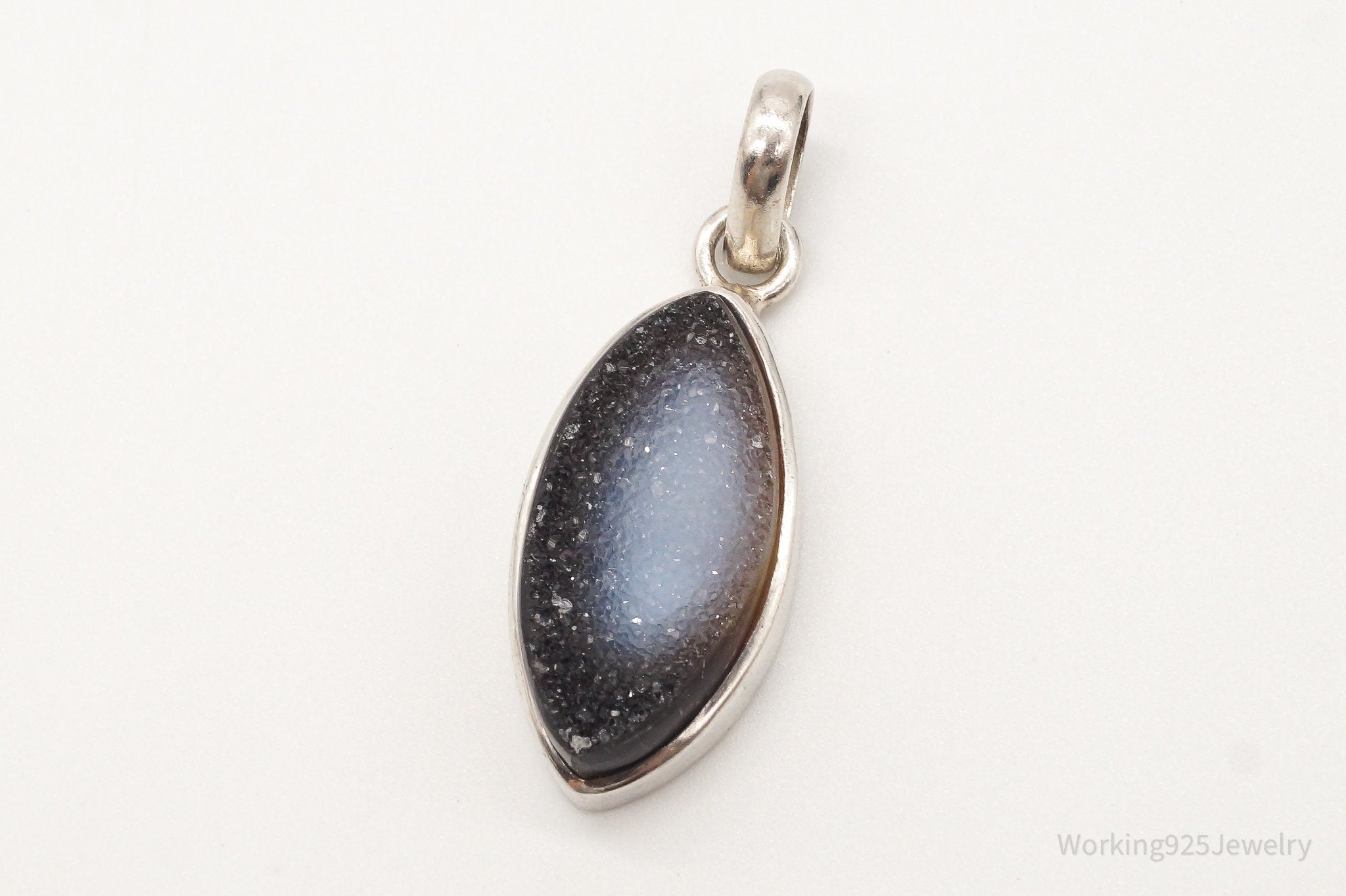 Vintage Large Druzy Quartz Sterling Silver Pendant | Jewelry > Necklaces > Pendants | Wiccan Center