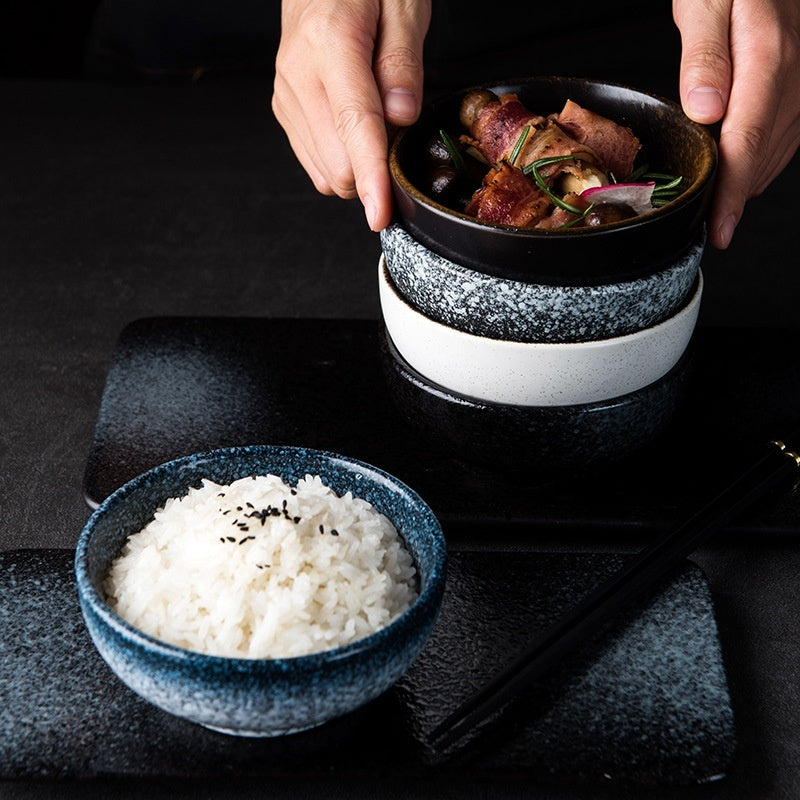 Japanese Style Porcelain Rice Bowls