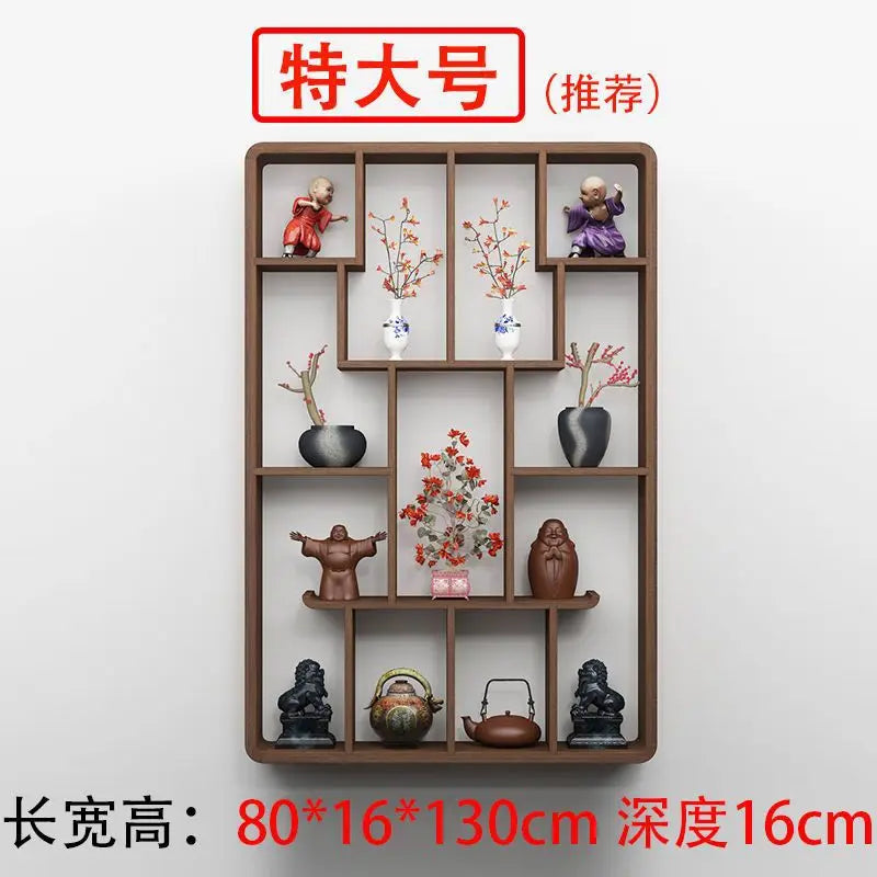 Wall or Floor Solid Wood Duobao Bogu Shelf | Curio Display Rack | display shelves | Wiccan Center