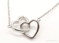 Vintage Designer FZN Linked Hearts Sterling Silver Necklace | Jewelry > Necklaces > Pendants | Wiccan Center