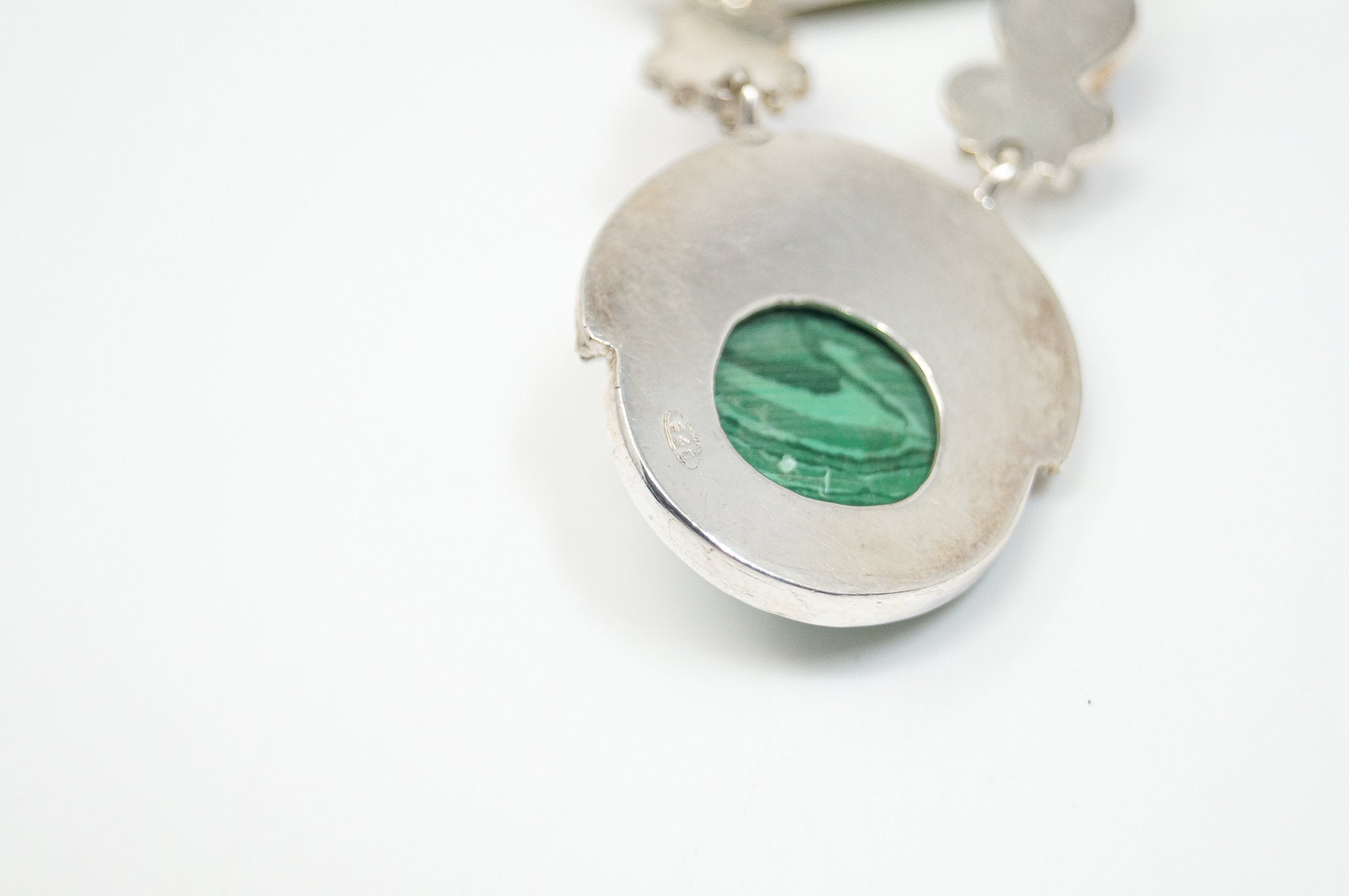 Vintage Turquoise Amethyst Malachite Garnet Sterling Silver Moon Face Pendant | Jewelry > Necklaces > Pendants | Wiccan Center