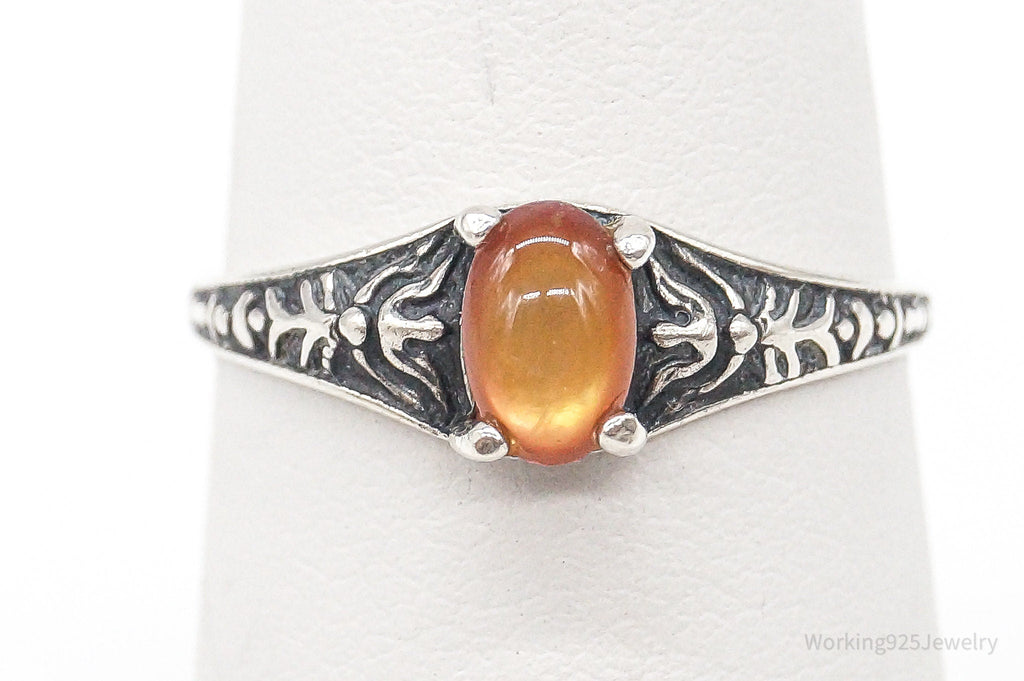 Antique Designer WMCO Orange Paua Shell Sterling Silver Ring - Size 6 | Jewelry > Rings | Wiccan Center