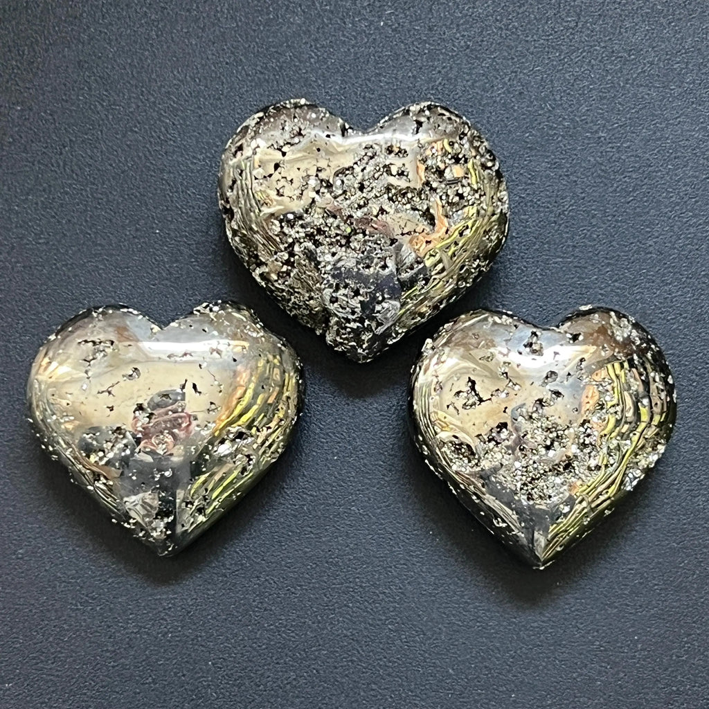 Large Iron Pyrite Druzy Crystal Puffy Heart Polished Carving Wholesale Fools Gold | Home & Living > Home Decor > Home Accents > Rocks & Geodes | Wiccan Center