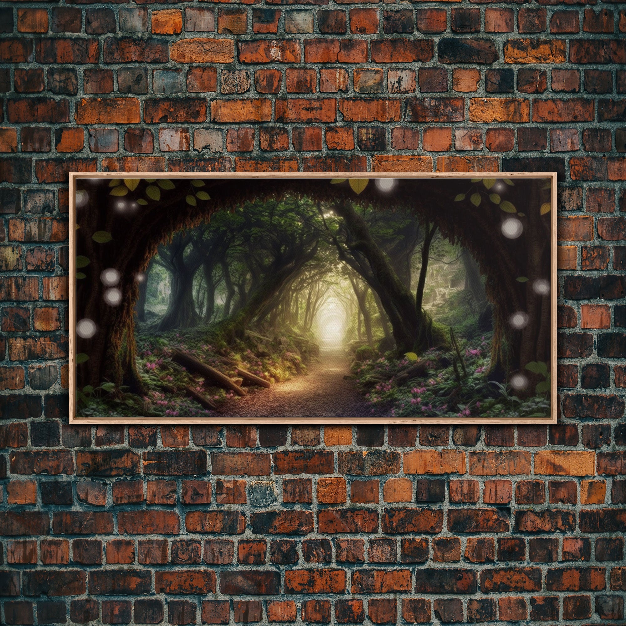 Path Through A Magical Enchanted Fairy Forest, Fantasy Art, Framed Canvas Print, Enchanted Forest Fantasy Art | | Wiccan Center