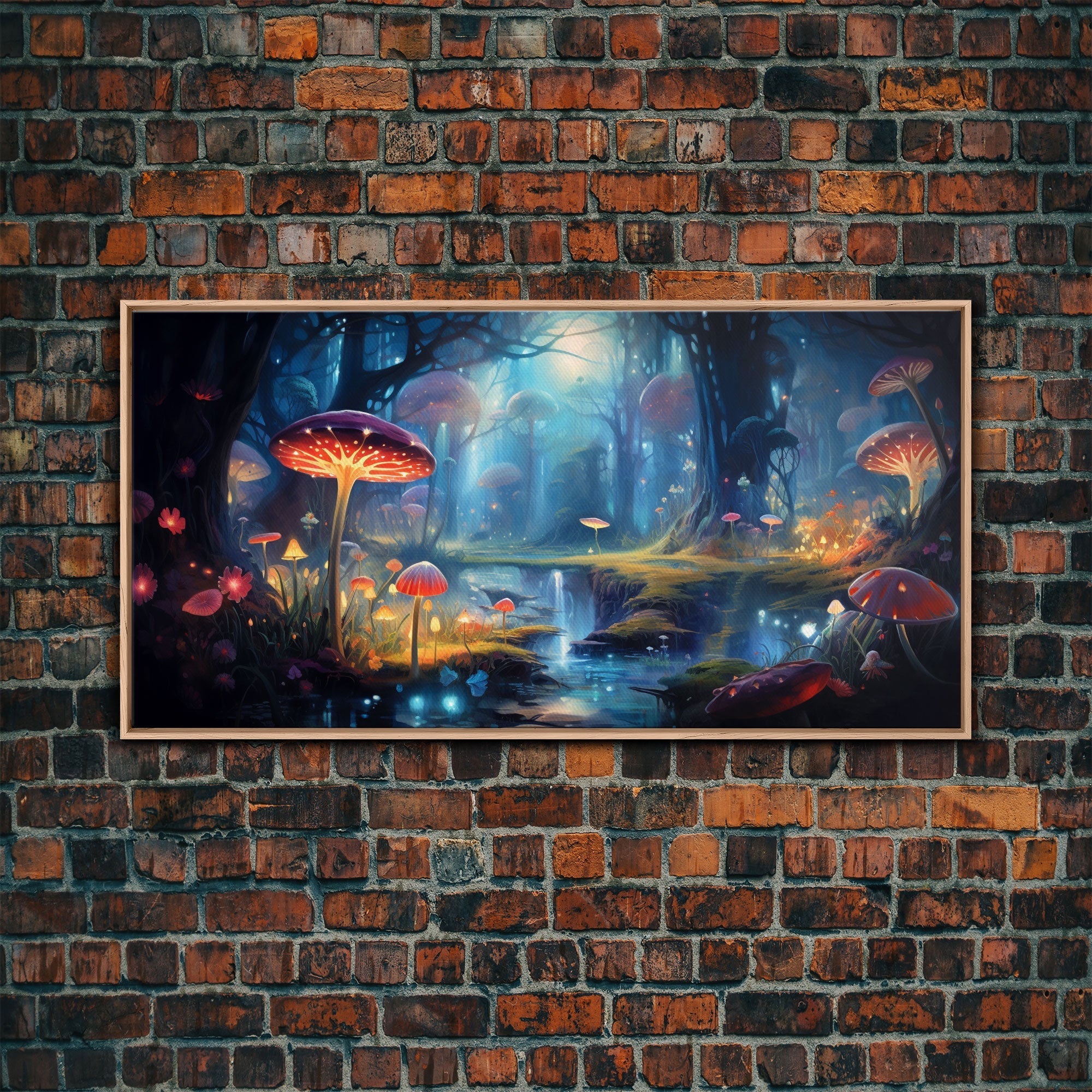 Fantasy Art, Dark Fantasy Forest Framed Canvas Print, Elven Decor, Magical Forest, RPG Game Art, Game Room Art, Witchy Decor, Wall Art | | Wiccan Center