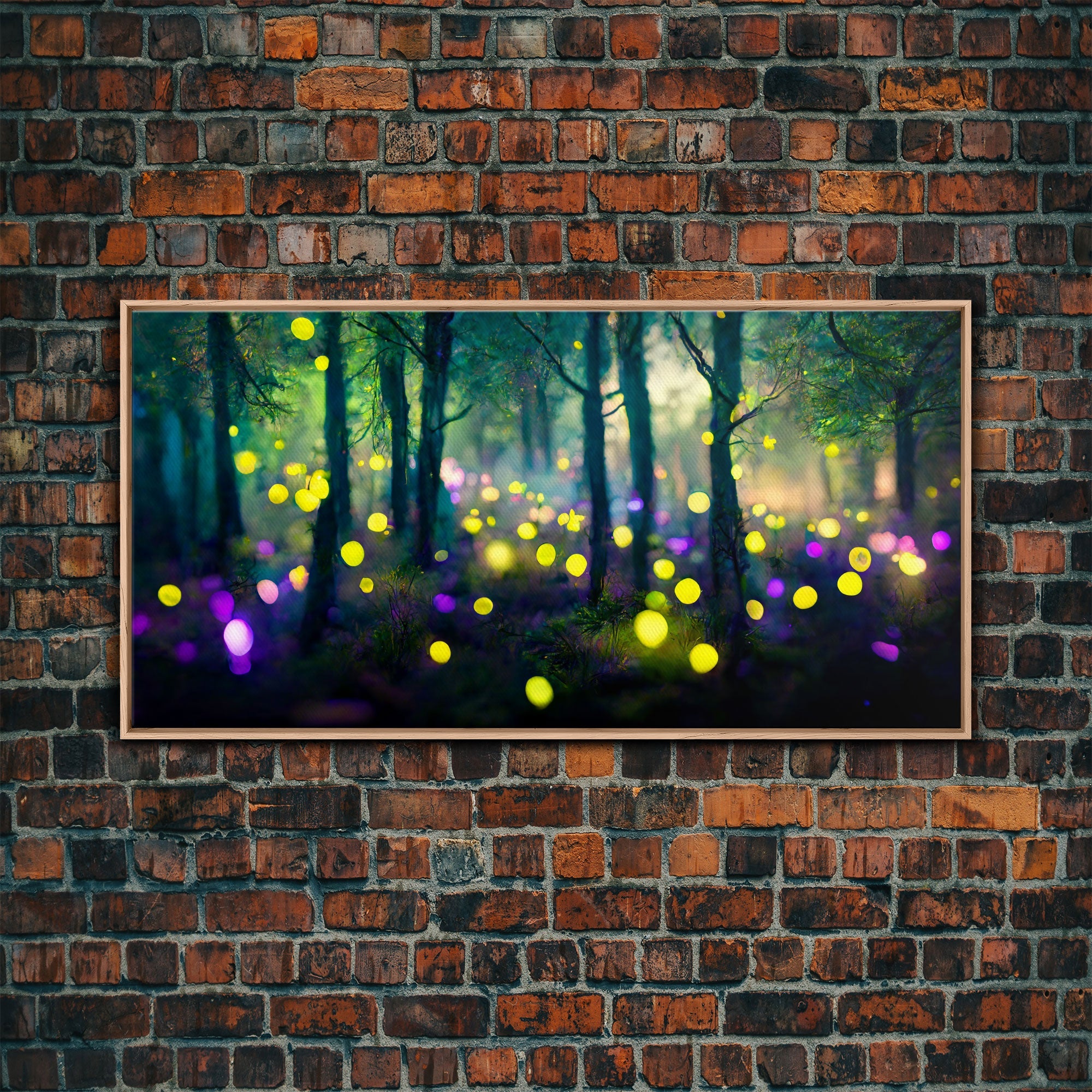 Magical forest with fairies canvas print, fantasy art, cool wall art, dorm art, ready to hang wall art | | Wiccan Center