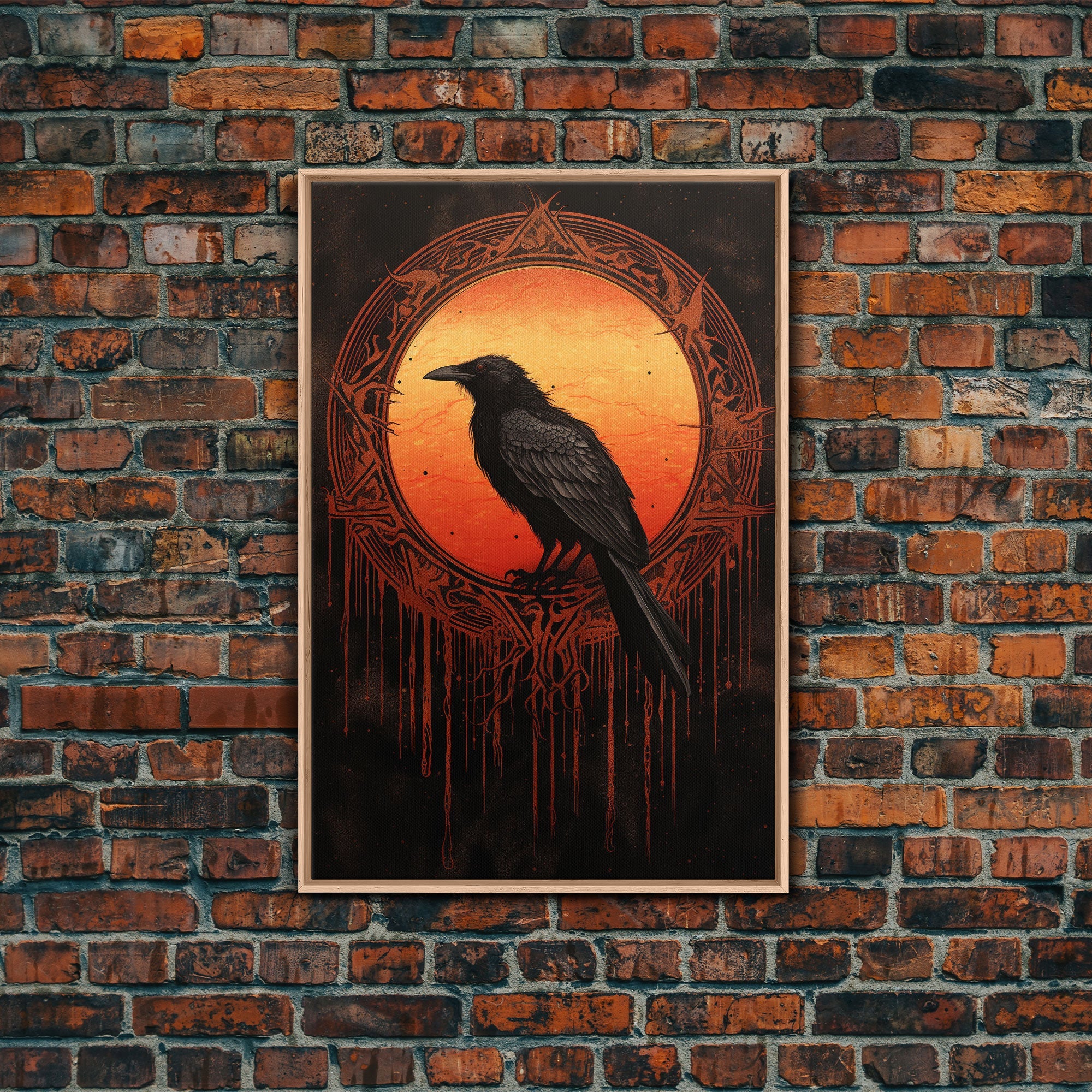 Raven Print, Antique Bird Painting, Vintage Drawing Poster Wall Art Decor, Black Raven, bird nature print, bird lovers gift, Gothic Crow Art
