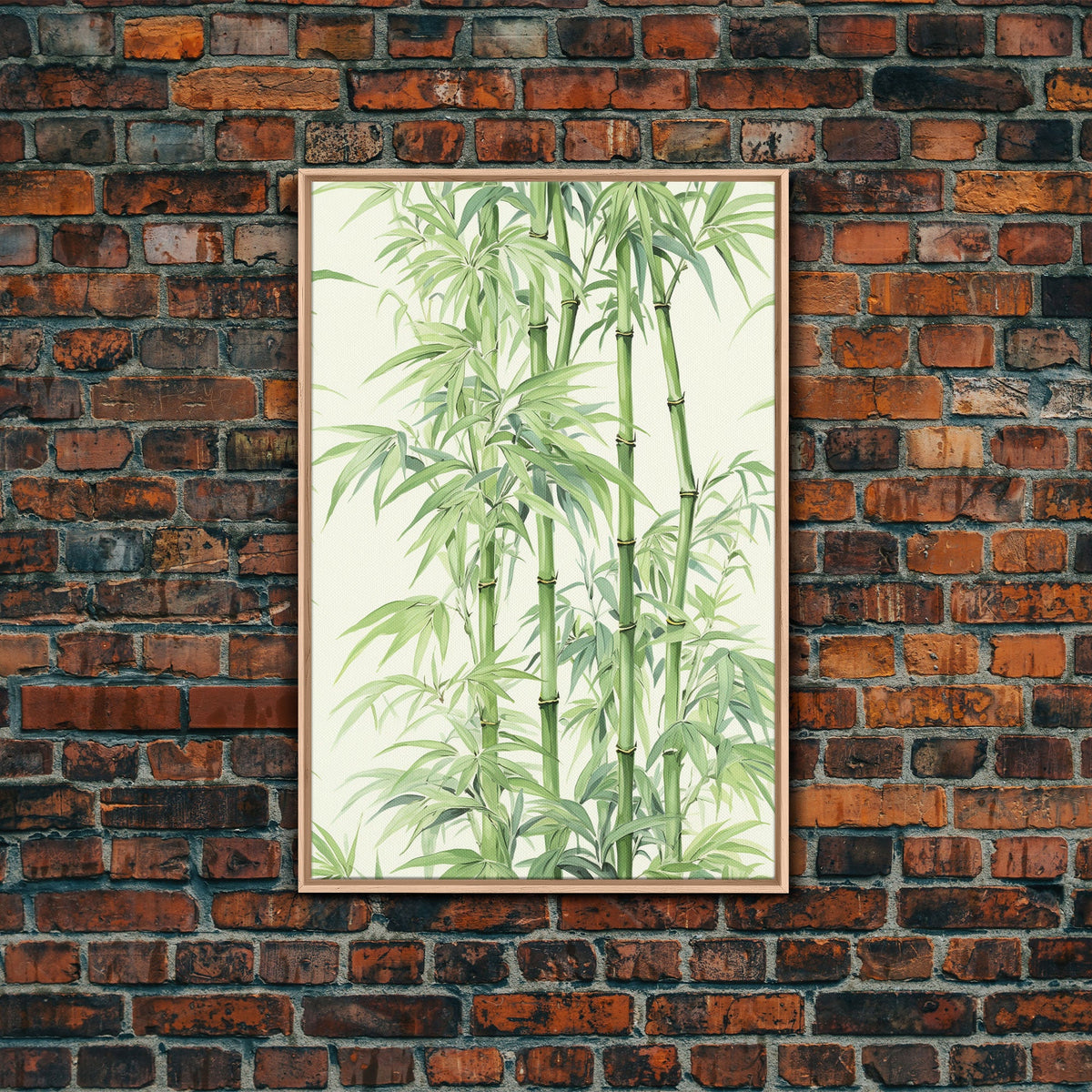 Wabi Sabi Bamboo Wall Art Print, Zen Decor, Zen Wall Art, Botanical Print, Bamboo Painting, Meditation Decor, Bamboo Decor, Framed Canvas | | Wiccan Center