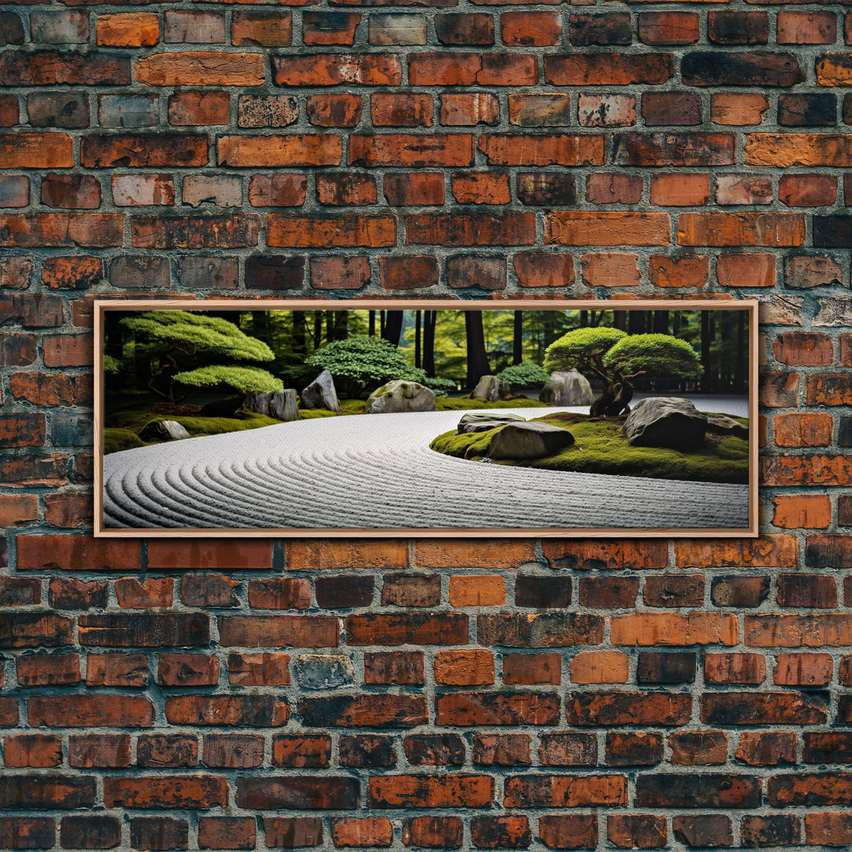 Zen Garden Art, Framed Canvas Print, Meditation Center Wall Decor, Lobby Art, Entryway Decor, Calming Meditation Art | | Wiccan Center