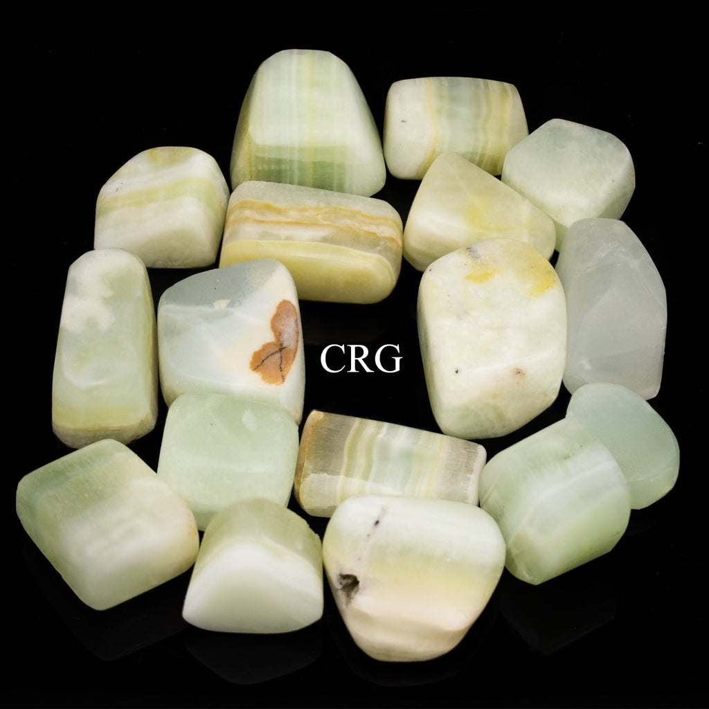 Tumbled Extra Quality Pistachio Calcite / 1-2" AVG - 1 KILO LOT | Pistachio Calcite | Wiccan Center