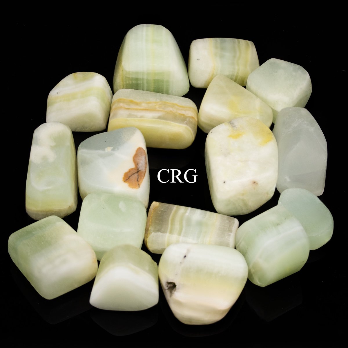Tumbled Extra Quality Pistachio Calcite / 1-2" AVG - 1 KILO LOT | Pistachio Calcite | Wiccan Center
