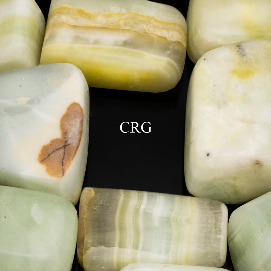 Tumbled Extra Quality Pistachio Calcite / 1-2" AVG - 1 KILO LOT | Pistachio Calcite | Wiccan Center