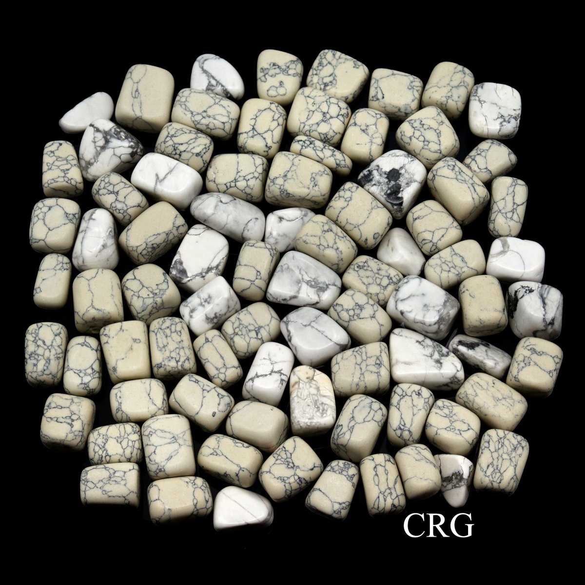 Tumbled White Howlite / 20-40mm AVG - 1 KILO LOT | Howlite | Wiccan Center