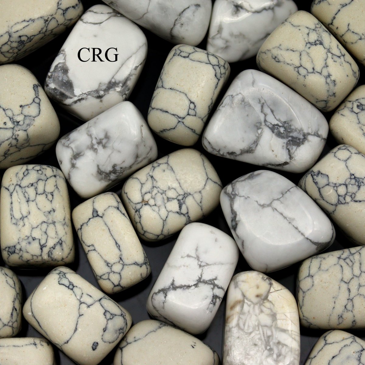 Tumbled White Howlite / 20-40mm AVG - 1 KILO LOT | Howlite | Wiccan Center