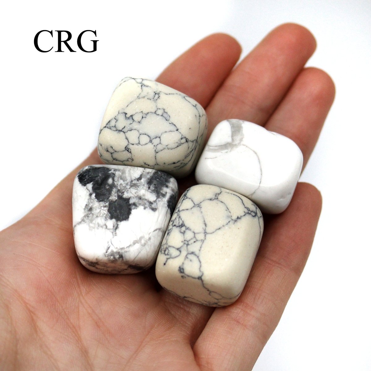 Tumbled White Howlite / 20-40mm AVG - 1 KILO LOT | Howlite | Wiccan Center