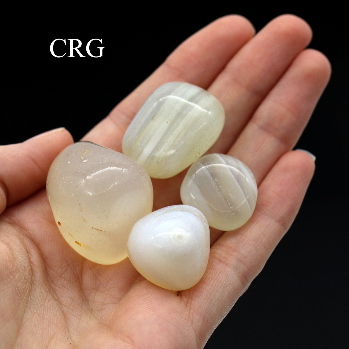 Tumbled White Agate / 20-40mm AVG - 1 KILO LOT | White Agate | Wiccan Center