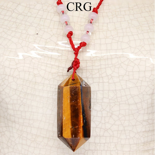 1 PIECE - Tiger's Eye Necklace on Red Cord | Tiger's Eye | Wiccan Center