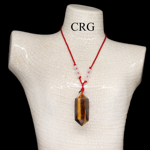 1 PIECE - Tiger's Eye Necklace on Red Cord | Tiger's Eye | Wiccan Center