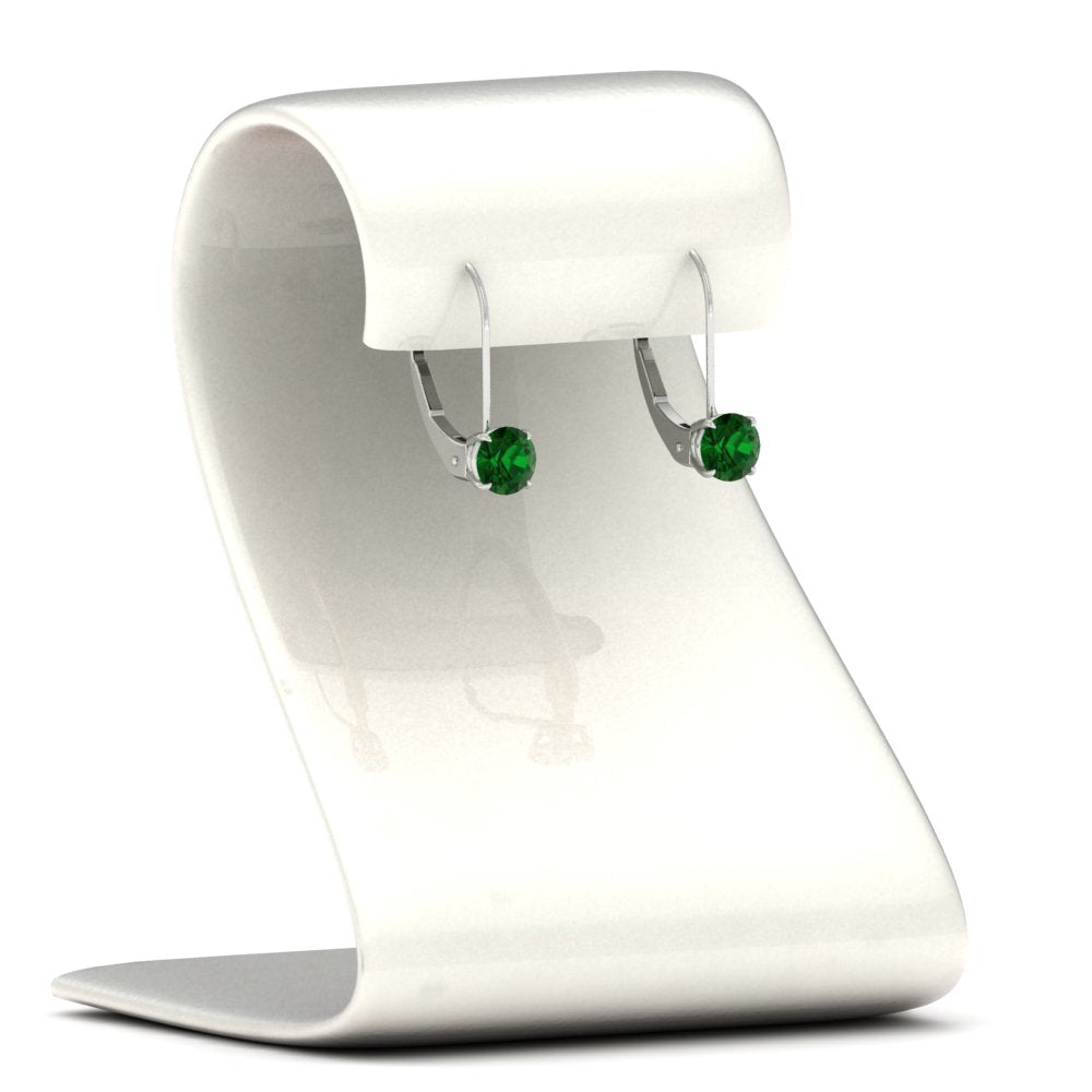 1 Carat Round Diamond Lever Back Earrings