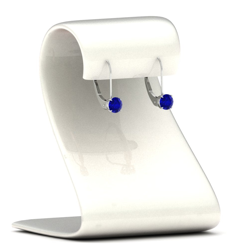 1 Carat Round Diamond Lever Back Earrings