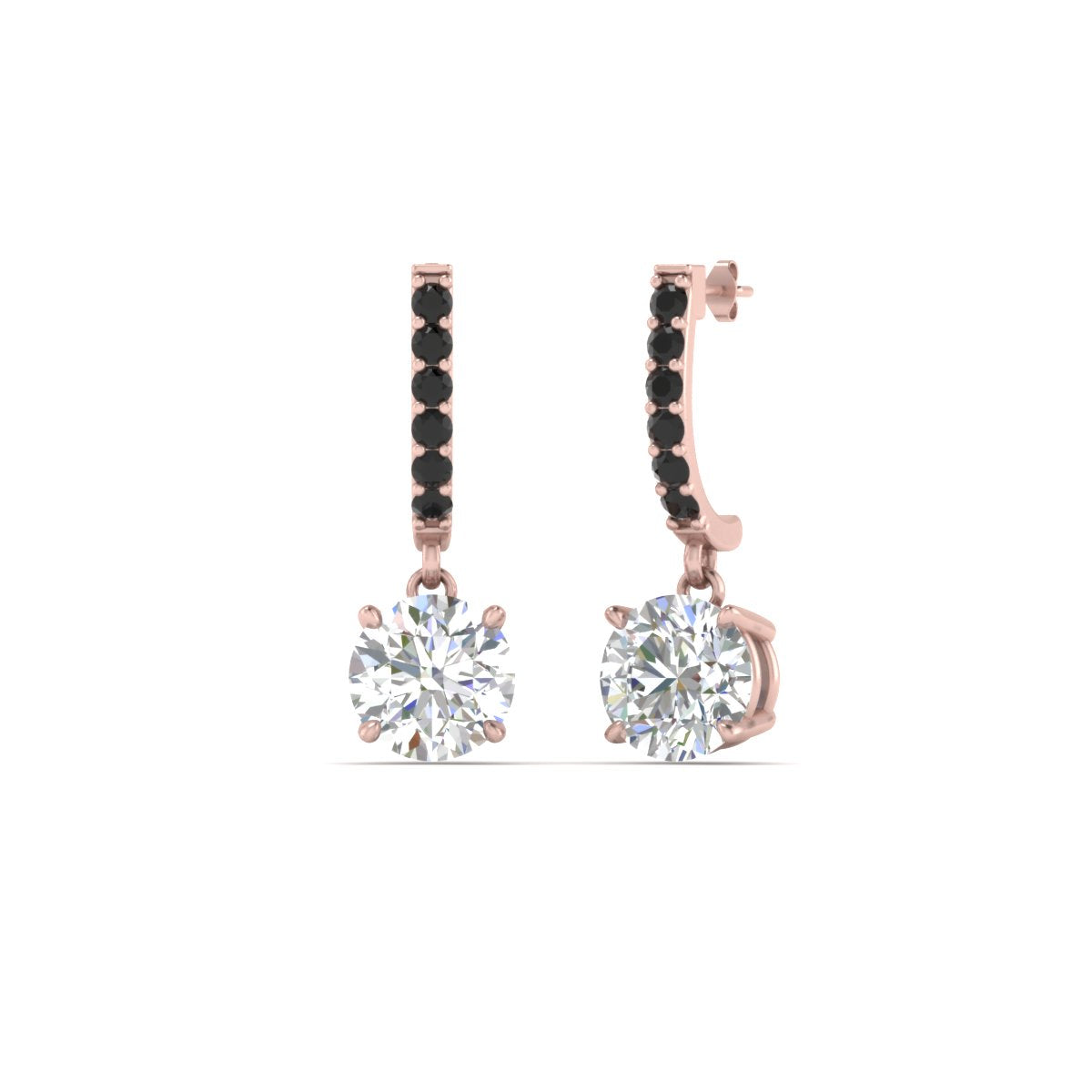 1 Carat Solitaire Diamond Drop Earrings