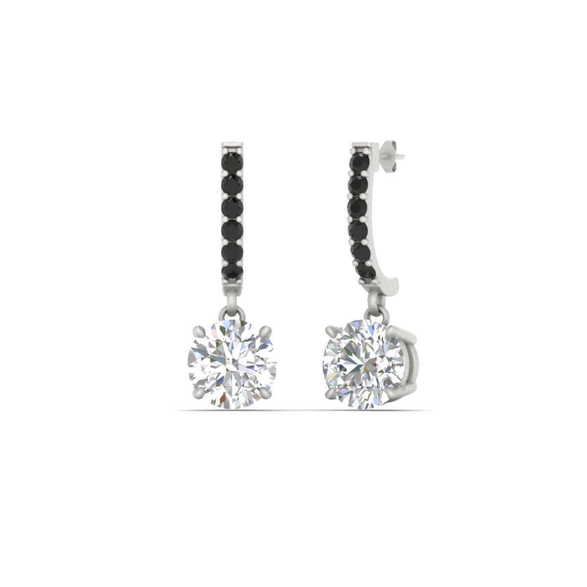 1 Carat Solitaire Diamond Drop Earrings