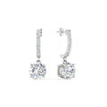 1 Carat Solitaire Diamond Drop Earrings