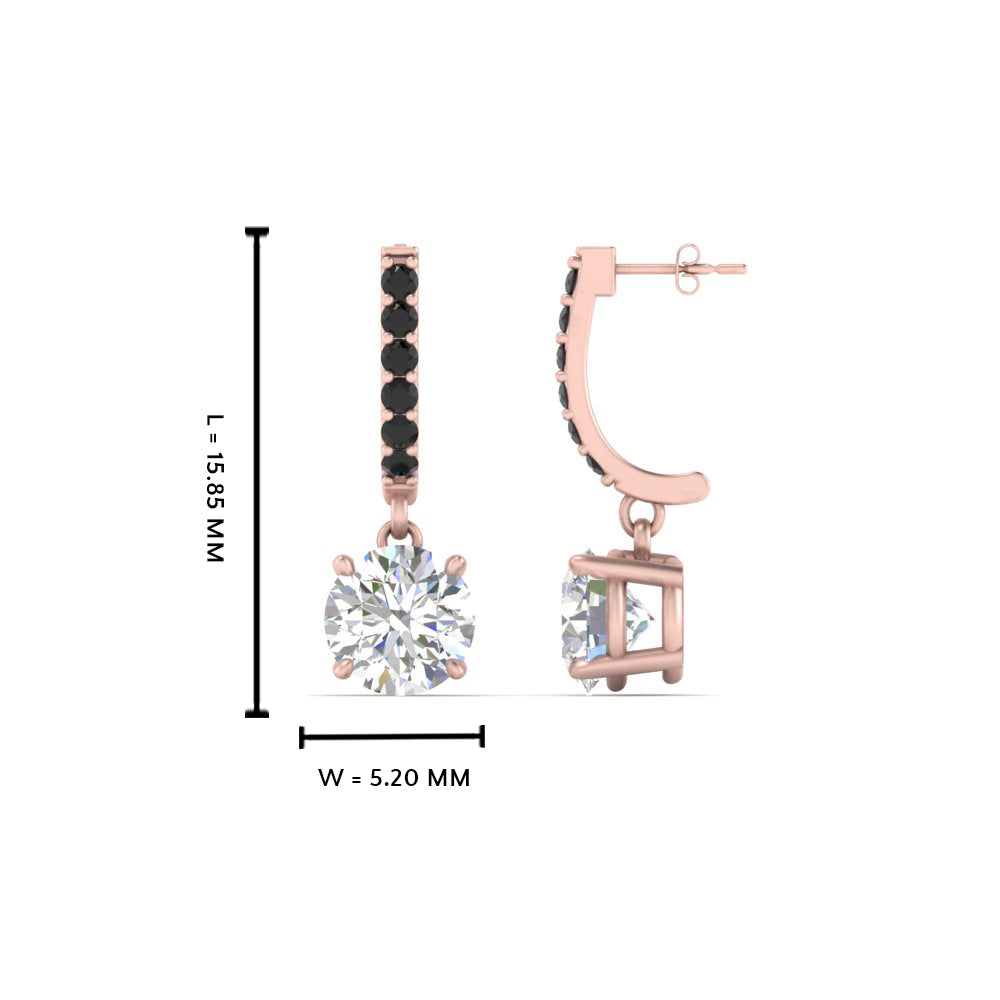 1 Carat Solitaire Diamond Drop Earrings