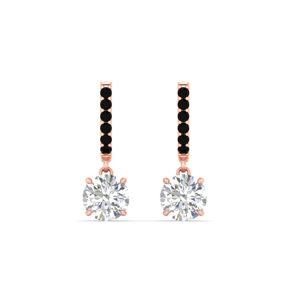 1 Carat Solitaire Diamond Drop Earrings
