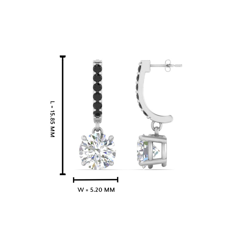 1 Carat Solitaire Diamond Drop Earrings