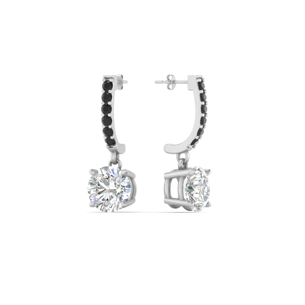 1 Carat Solitaire Diamond Drop Earrings